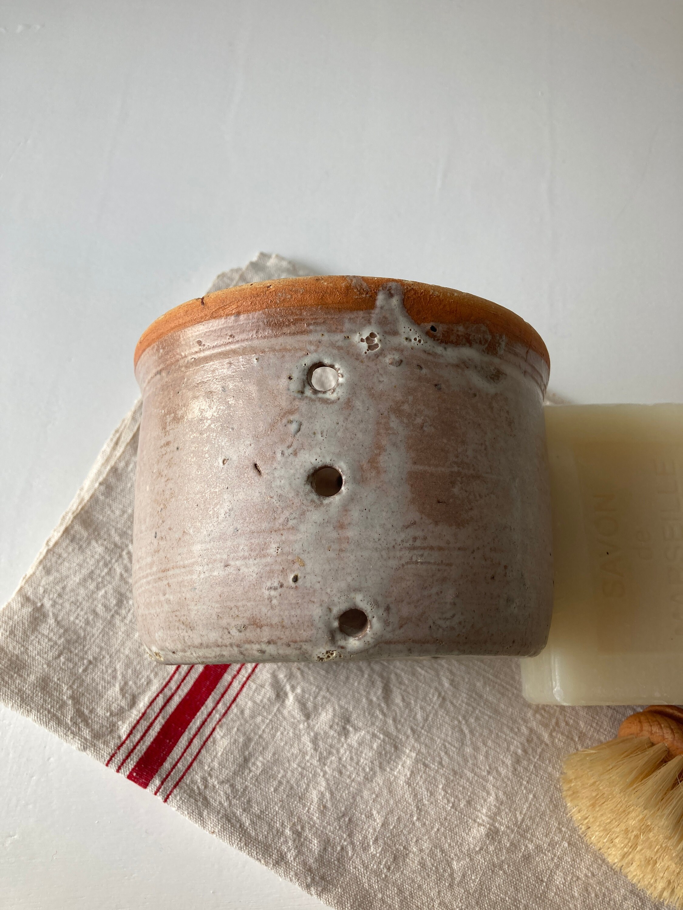 Earthenware Cheese Strainer Rustic Cheese Drainer Rustic Etsy