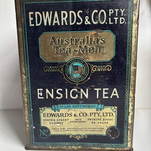 Vintage Ensign Tea Tin: Edwards & Co. Australian Advertising Collectible