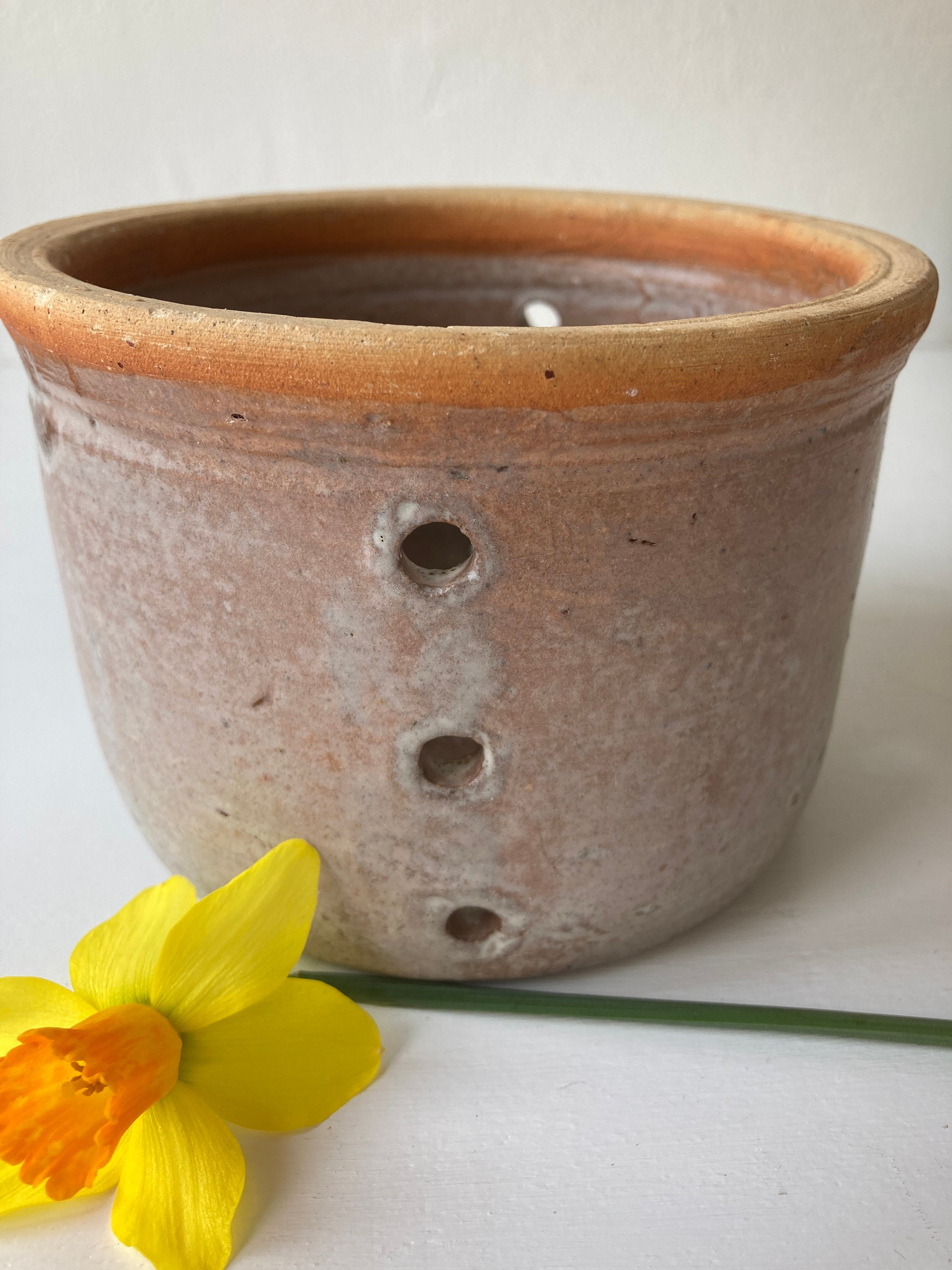 Earthenware Cheese Strainer Rustic Cheese Drainer Rustic Etsy