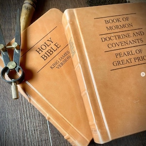 Set Triple Combination Holy Bible Set Leatherbound LDS Scriptures Gift for Missionary Gift Called to Serve Come Follow Me General Conference