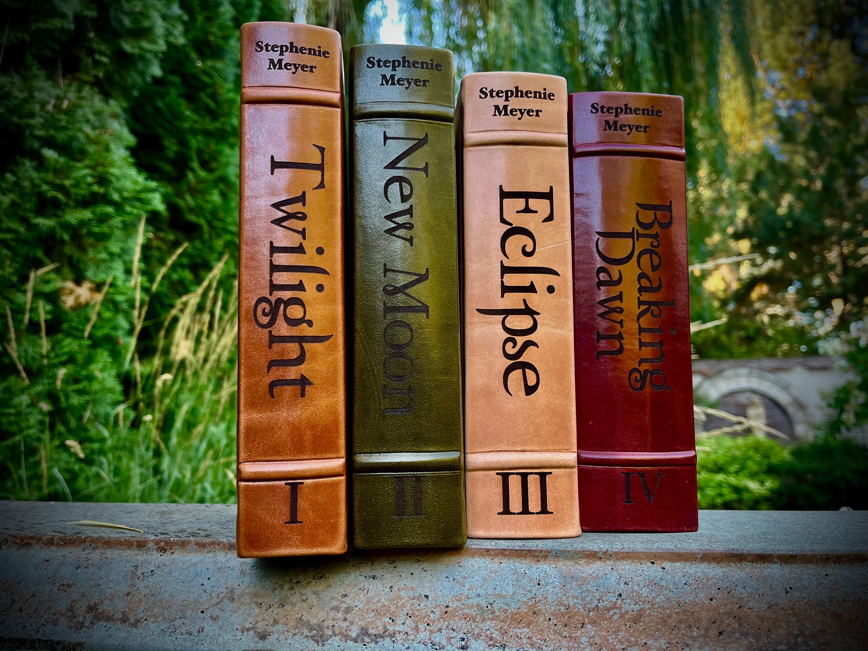 Twilight Saga Leather-bound set Twilight New Moon Eclipse Breaking Dawn Bella Swan Team Edward Cullen Team Jacob Forks Stephenie Meyer