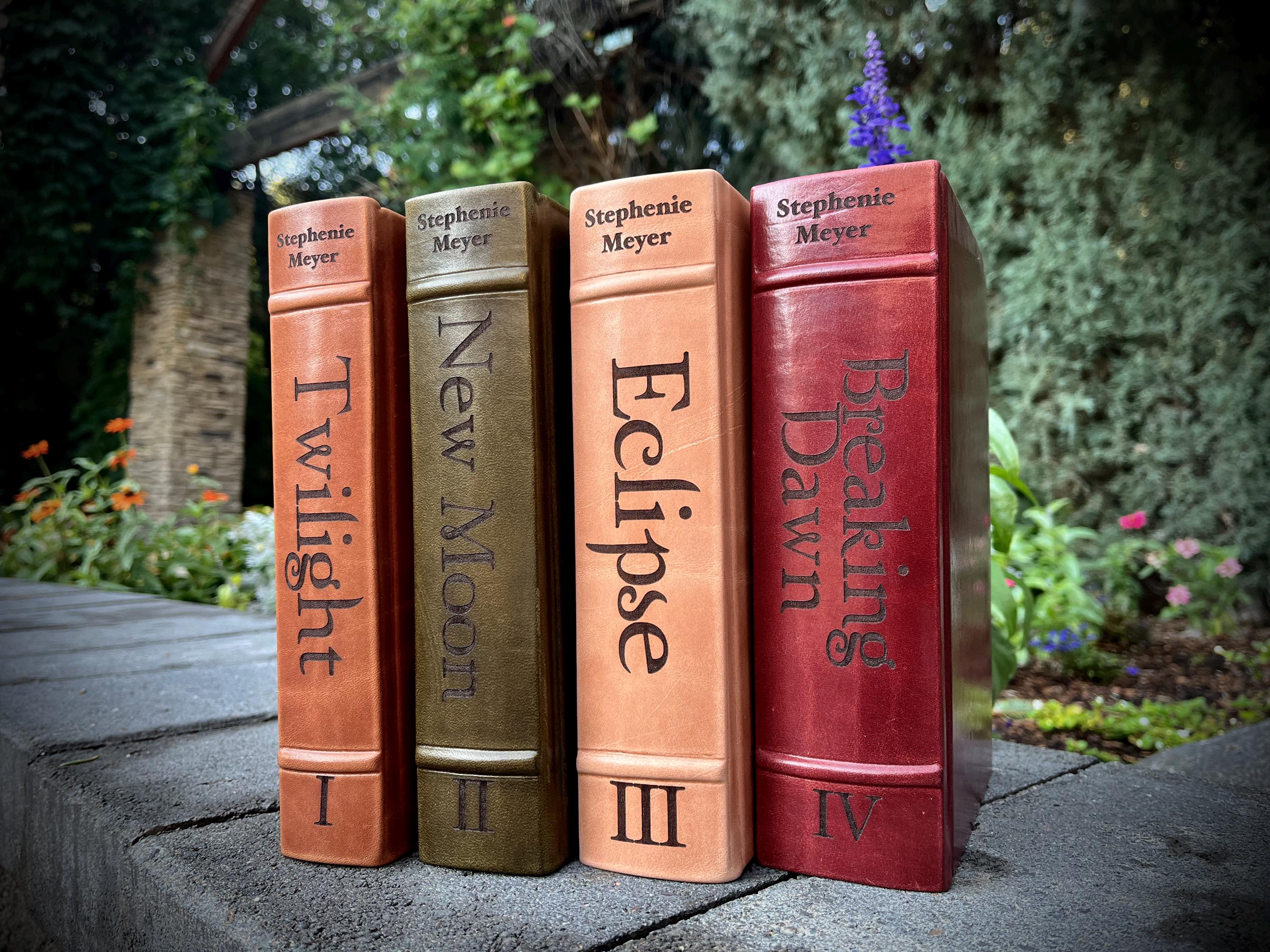 Twilight Saga Leather-bound set Twilight New Moon Eclipse Breaking Dawn Bella Swan Team Edward Cullen Team Jacob Forks Stephenie Meyer