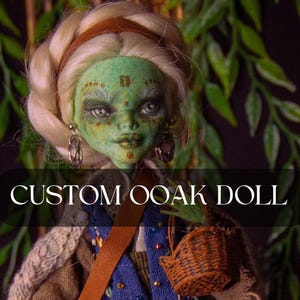 Commission a Monster High OOAK repaint, One of a kind custom art doll made to order, handmade unique birthday gift for doll collectors