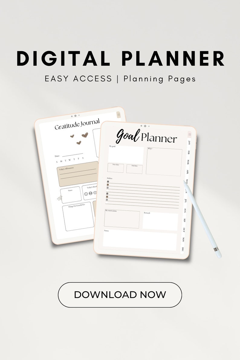 2024 Digital Planner Goodnotes Notability ADHD FRIENDLY - Etsy