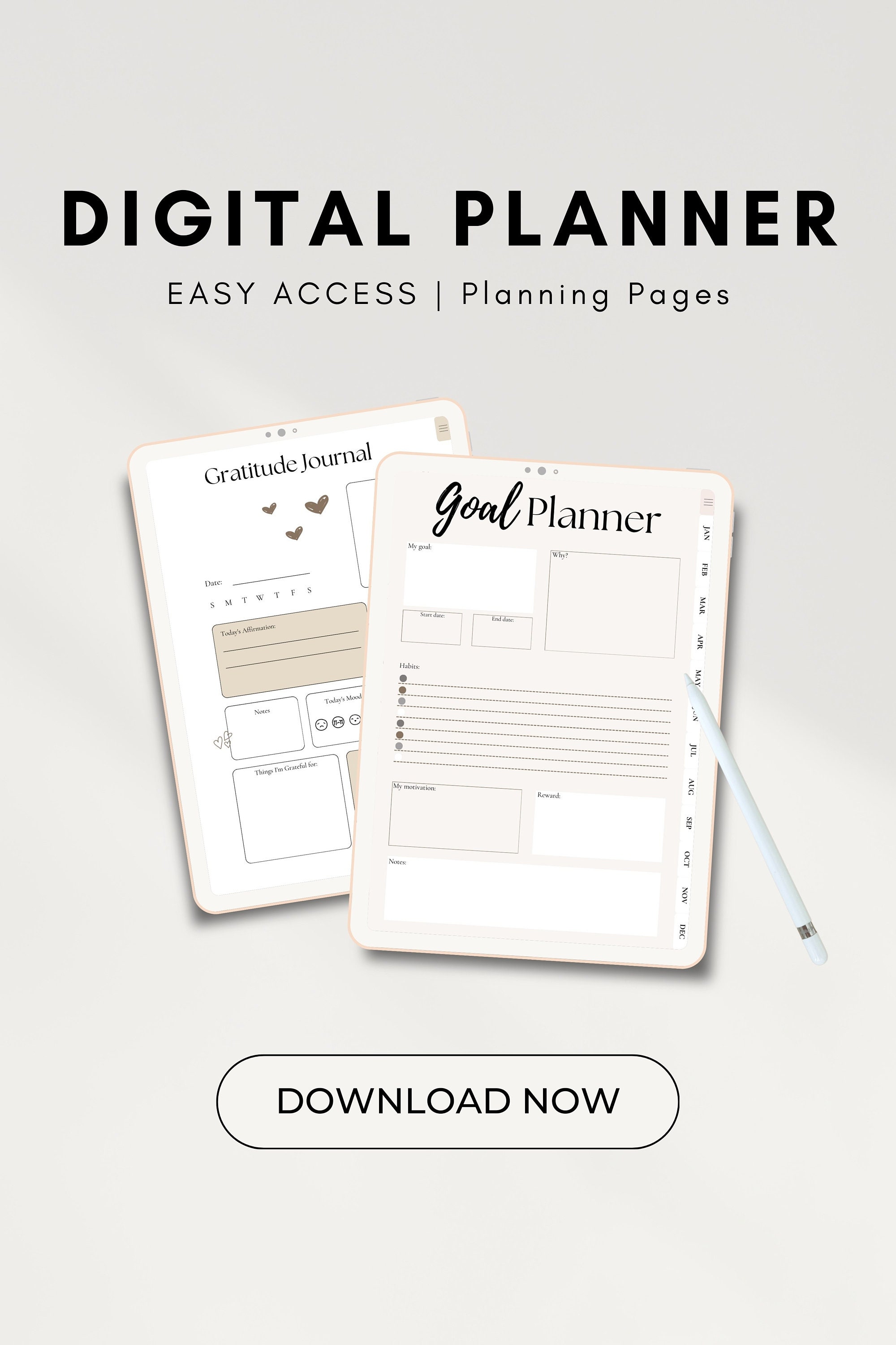 2024 Digital Planner Goodnotes Notability ADHD FRIENDLY - Etsy