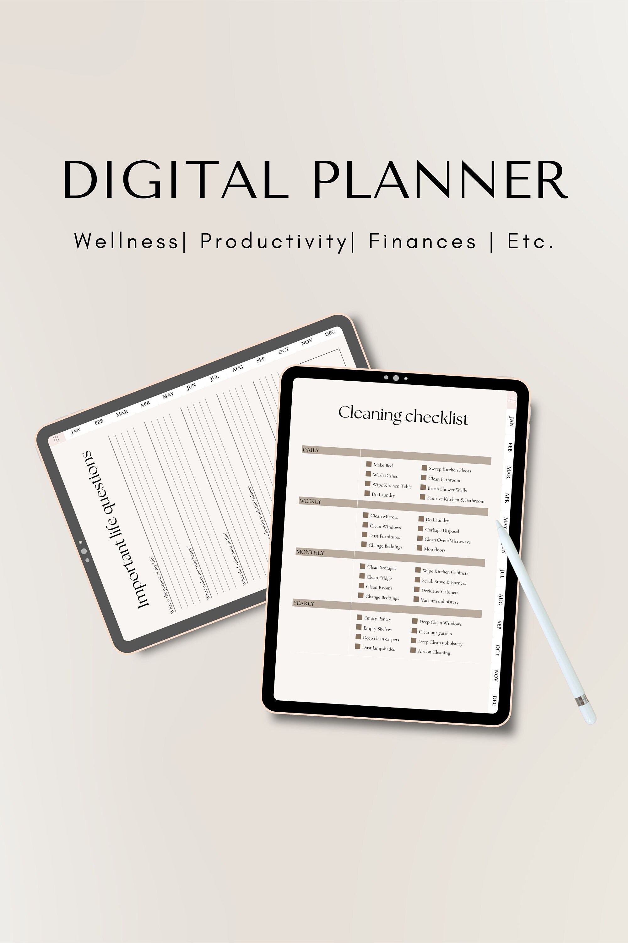 2024 Digital Planner Goodnotes Notability ADHD FRIENDLY - Etsy