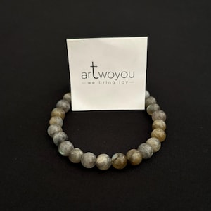 Mens Certified Bracelet, Labradorite Bead Bracelet, Healing Bracelet, Natural Labradorite Bracelet, Unisex Bracelet, Adjustable Bracelet