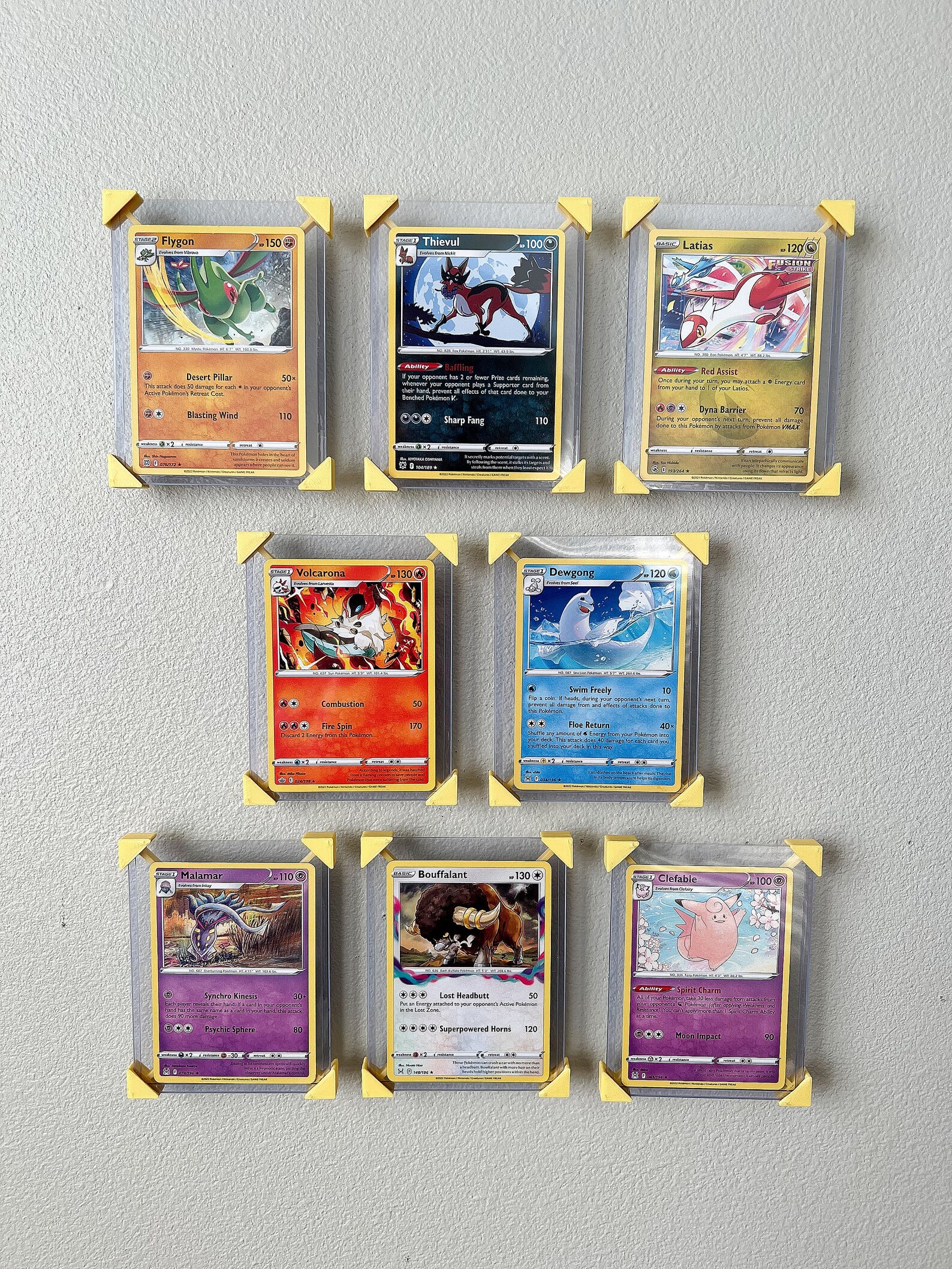 Trading Card Wall Display Set of 8 Etsy