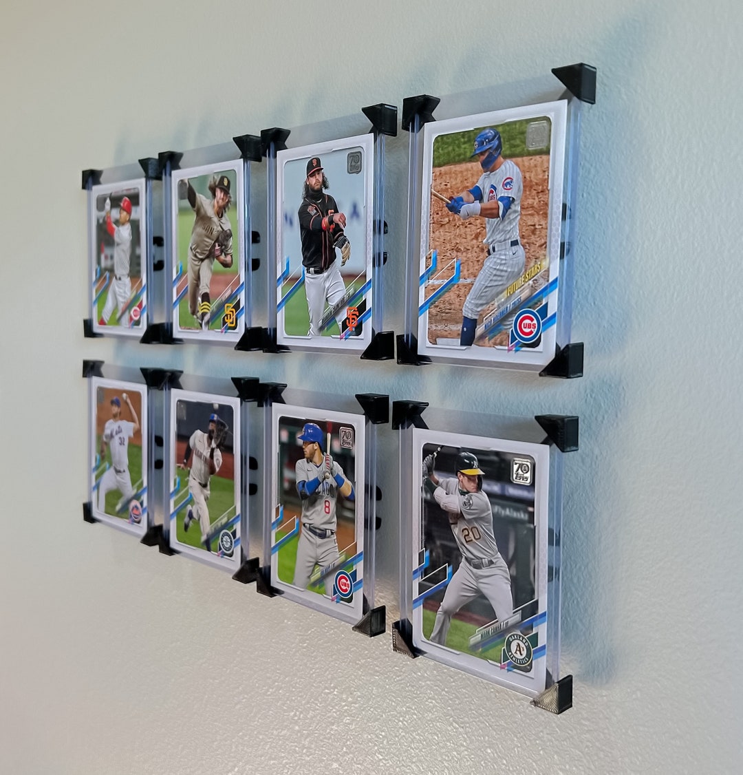 Trading Card Wall Display Set of 8 Etsy
