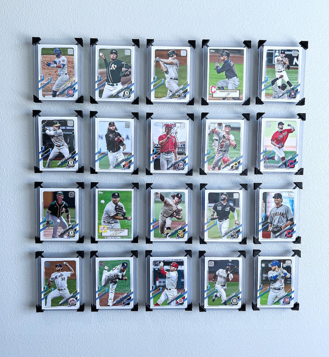 Trading Card Wall Display Set of 20 Etsy
