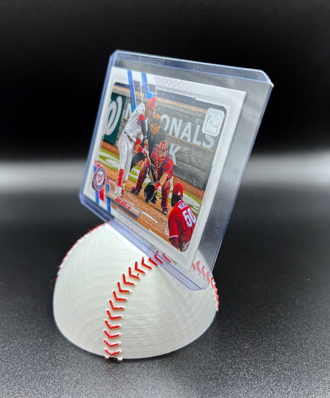 Baseball Card Stands Pack of 4 half Baseball Etsy