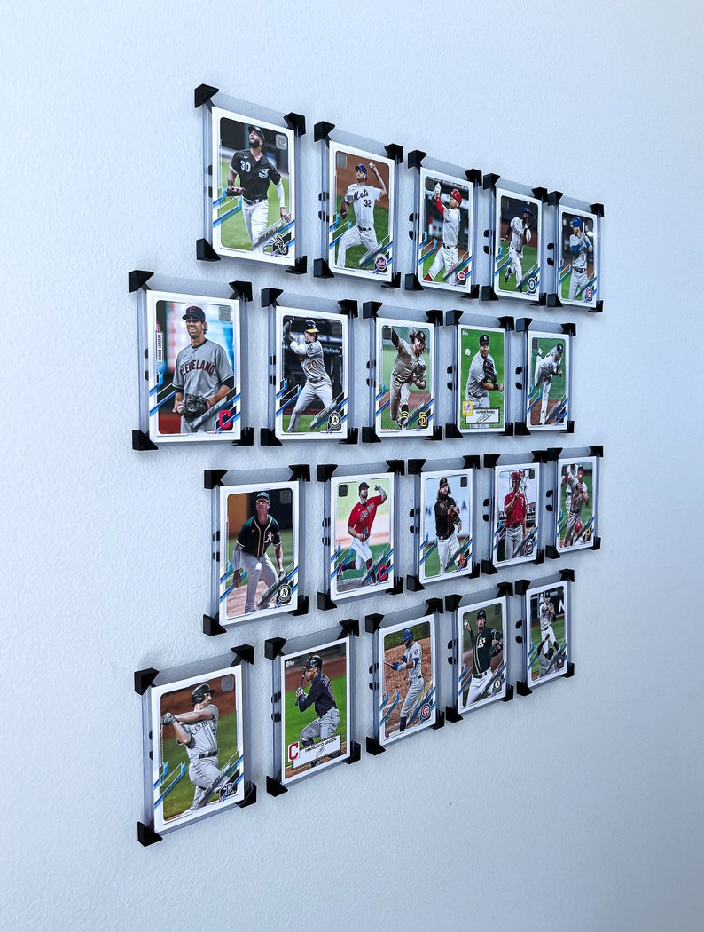 Trading Card Wall Display Set of 20 Etsy