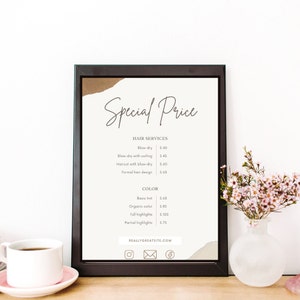 Price List Minimalist Template