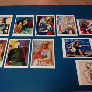 Postcards Pablo Picasso. Set of 3 postcards. Blok Editions 13 x 18 cms. Brand new.