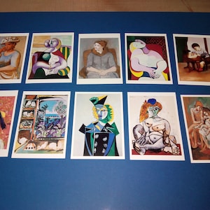 Postcards Pablo Picasso. Set of 4 postcards. Blok Editions 13 x 18 cms. Brand new.