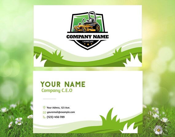 DIY Lawn Care Landscaping Business Card Template Vista Print |  islamiyyat.com
