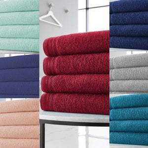 2 VTG Royal Velvet Bath Towels 2 Blue Green By Fieldcrest 27 x 47