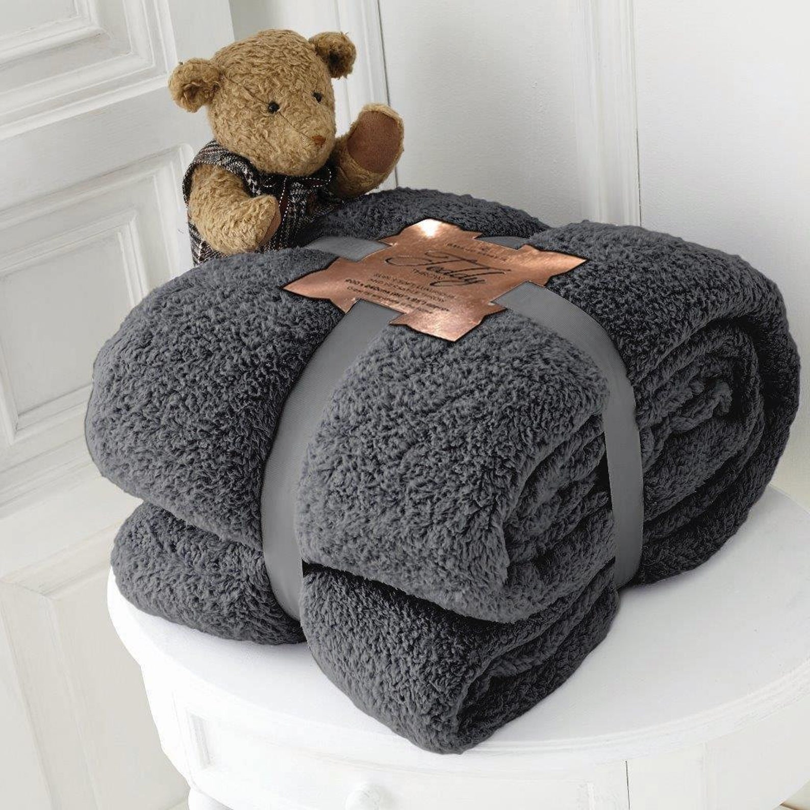 Teddy Bear Fleece Sofa Bed Throw Blanket Super Soft Cozy Etsy UK