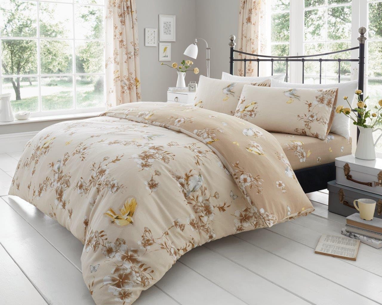 Luxury Bridie Blossom Reversible Duvet Cover Bedding Bed Set | Etsy