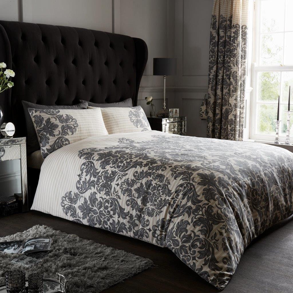 Printed Empire Damask Duvet Cover Bedding Bed Set With Etsy UK