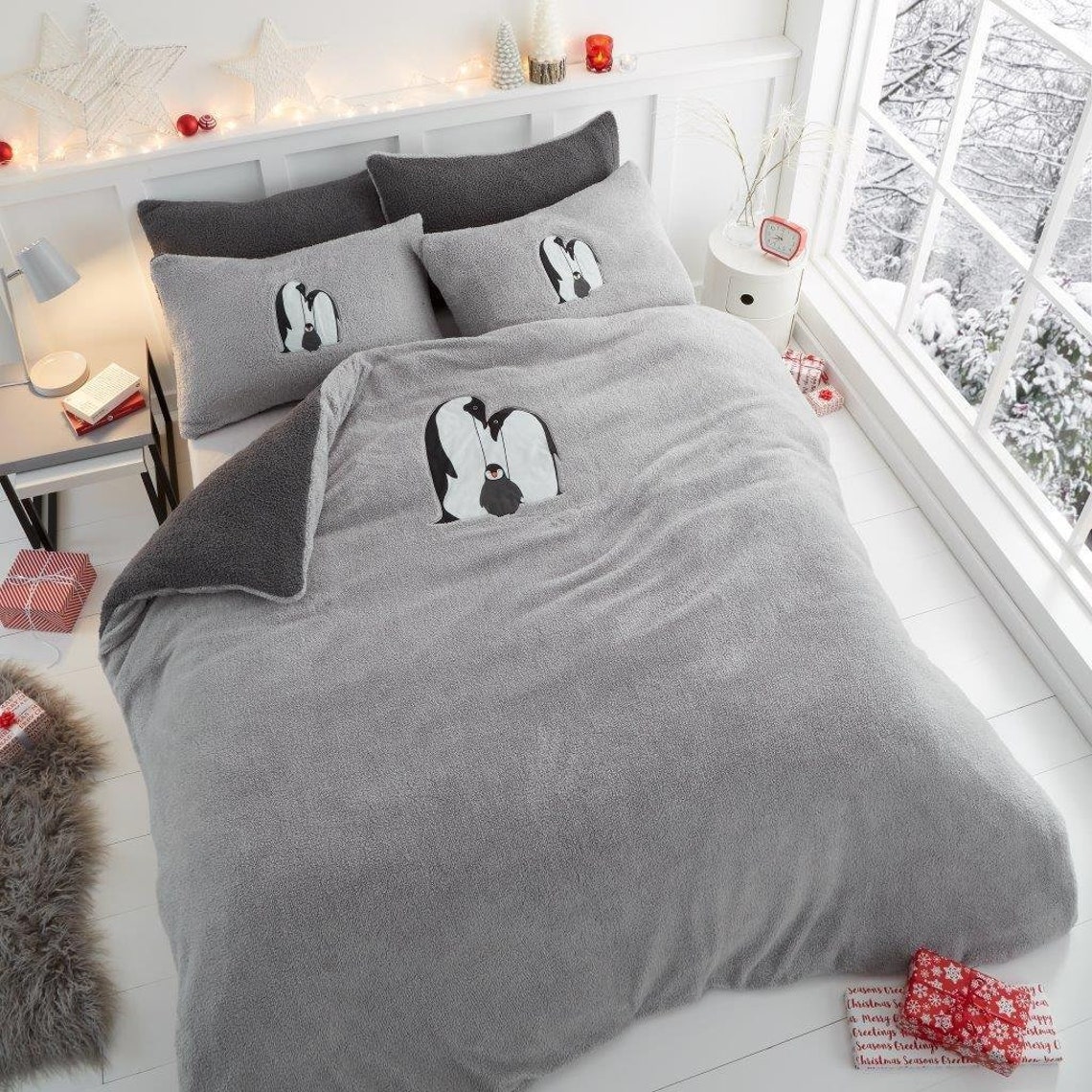 Luxury Teddy Fleece XMAS Reversible Duvet Cover Beading Bed Etsy UK