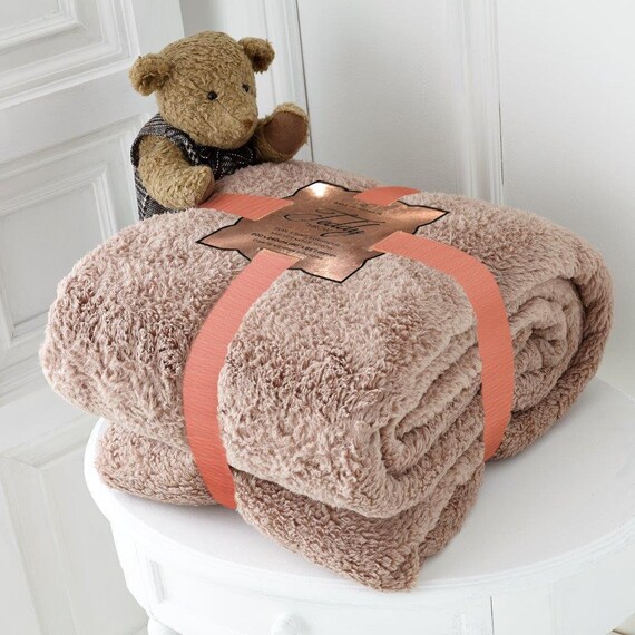 Teddy Bear Fleece Sofa Bed Throw Blanket Super Soft Cozy 