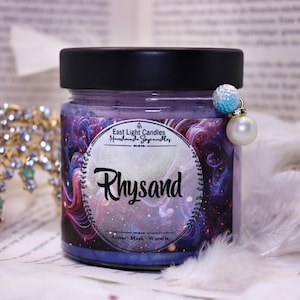 Rhysand Candle Book Candle | Handmade Scented Soy Wax Candle | Vegan Candle, Customizable | Gift Idea | The Realm of the Seven Courts