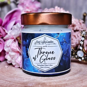 Throne of Glass Candle Book Candle | Handmade Scented Soy Wax Candle | Personalized Vegan Candle | Gift Idea for Bookworms