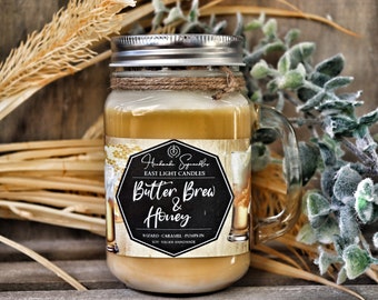 Butter Brew & Honey | Bookish Candle | Buchkerze | Soy Vegan Candle | Fandom Candle