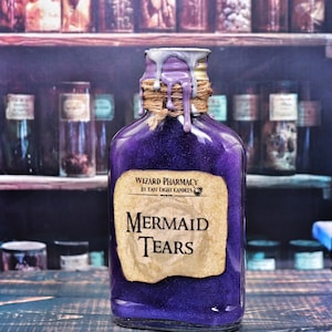 Mermaid Tears Magic Potion | Handmade Wizard Potion | Decorative Potion | Alchemy Magic Witch Decoration