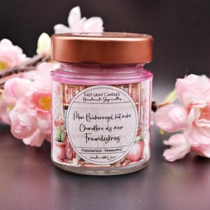 Kerze Mein Bücherregal | Buchkerze | Handgemachte Duftkerze Sojawachs | Vegane Kerze personalisiert | Geschenkidee für Leseratten