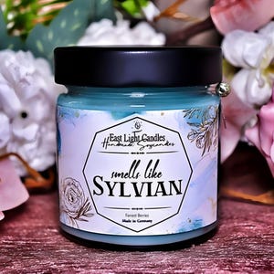 Sylvian candle | Handmade book candle | Scented soy wax candle | Personalized vegan candle | Gift idea for bookworms