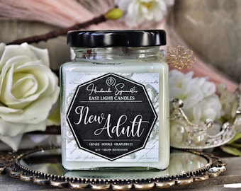 New Adult Candle | Genre Book Candle | Handmade Scented Soy Wax Candle | Personalized Vegan Candle | Gift Idea for Bookworms