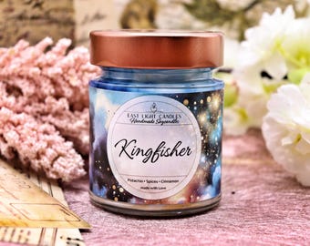 Kingfisher Candle | Handmade Book Candle | Scented Soy Wax Candle | Personalized Vegan Candle | Gift Idea for Quicksilver