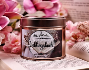 Favorite Book Candle | Handmade Book Candle | Scented Soy Wax Candle | Natural Candle, Customizable | Gift Idea for Candle Lovers