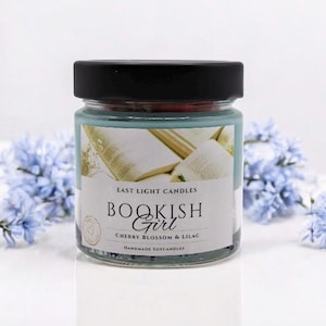 Bookish Girl Candle | Handmade Book Candle | Scented Soy Wax Candle | Personalized Natural Candle | Gift Idea for Candle Lovers