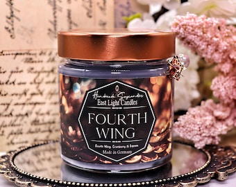 Fourth Wing Candle Book Candle | Handmade scented soy wax candle | Personalized vegan candle | Gift idea for bookworms