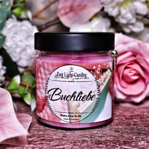Book Love Candle | Handmade Book Candle | Scented Soy Wax Candle | Natural Candle, Customizable | Gift Idea for Candle Lovers