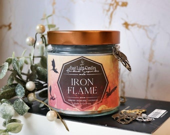 Iron Flame | Fourth Wing Candle | Bookish Candle | book candle | Soy Vegan Candle | Fandom Candle