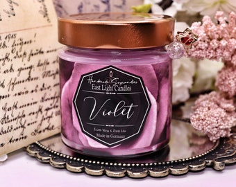 Violet Candle, Fourth Wing Book Candle, Handmade Soy Wax Candle, Bookish Candle Handmade
