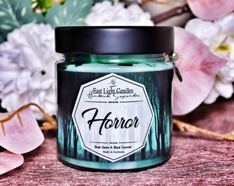 Horror Candle Book Candle | Handmade Scented Soy Wax Candle | Personalized Vegan Candle | Gift Idea for Bookworms