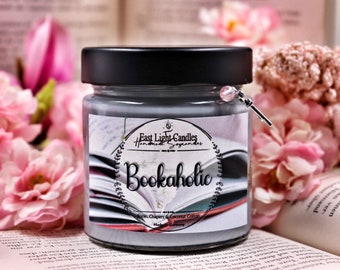 Bookaholic Candle | Book Candle | Handmade Scented Soy Wax Candle | Personalized Vegan Candle | Gift Idea for Bookworms