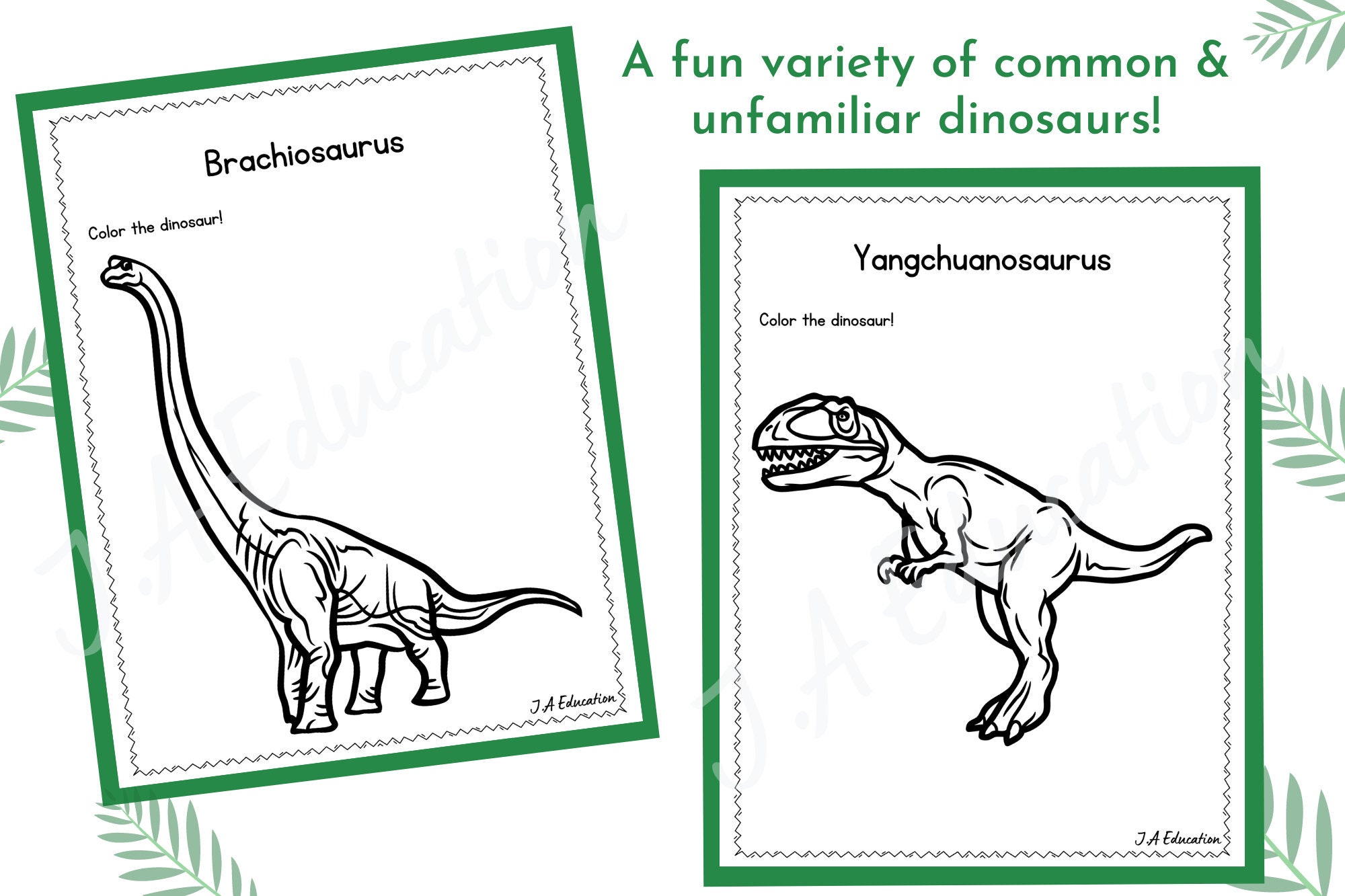 Realistic Dinosaur Coloring Pages, Printable Kids Dino Coloring Book,  Toddler Boys Dinosaur Alphabet Book, Homeschool Preschool Printables - Etsy, image size:2000x1333