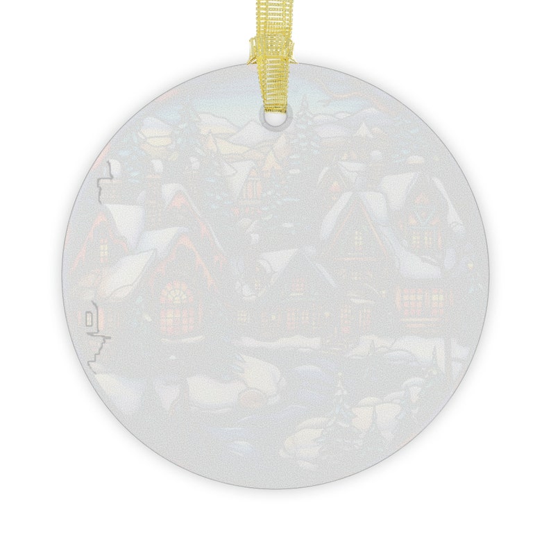 Christmas Cottage Stained Glass Christmas Tree Ornament Christmas