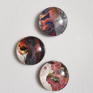Set of 3 fridge magnets, 2.5 cm