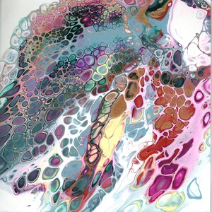 Acrylic Pouring Picture &quot;Confetti&quot; 20 x 20 cm