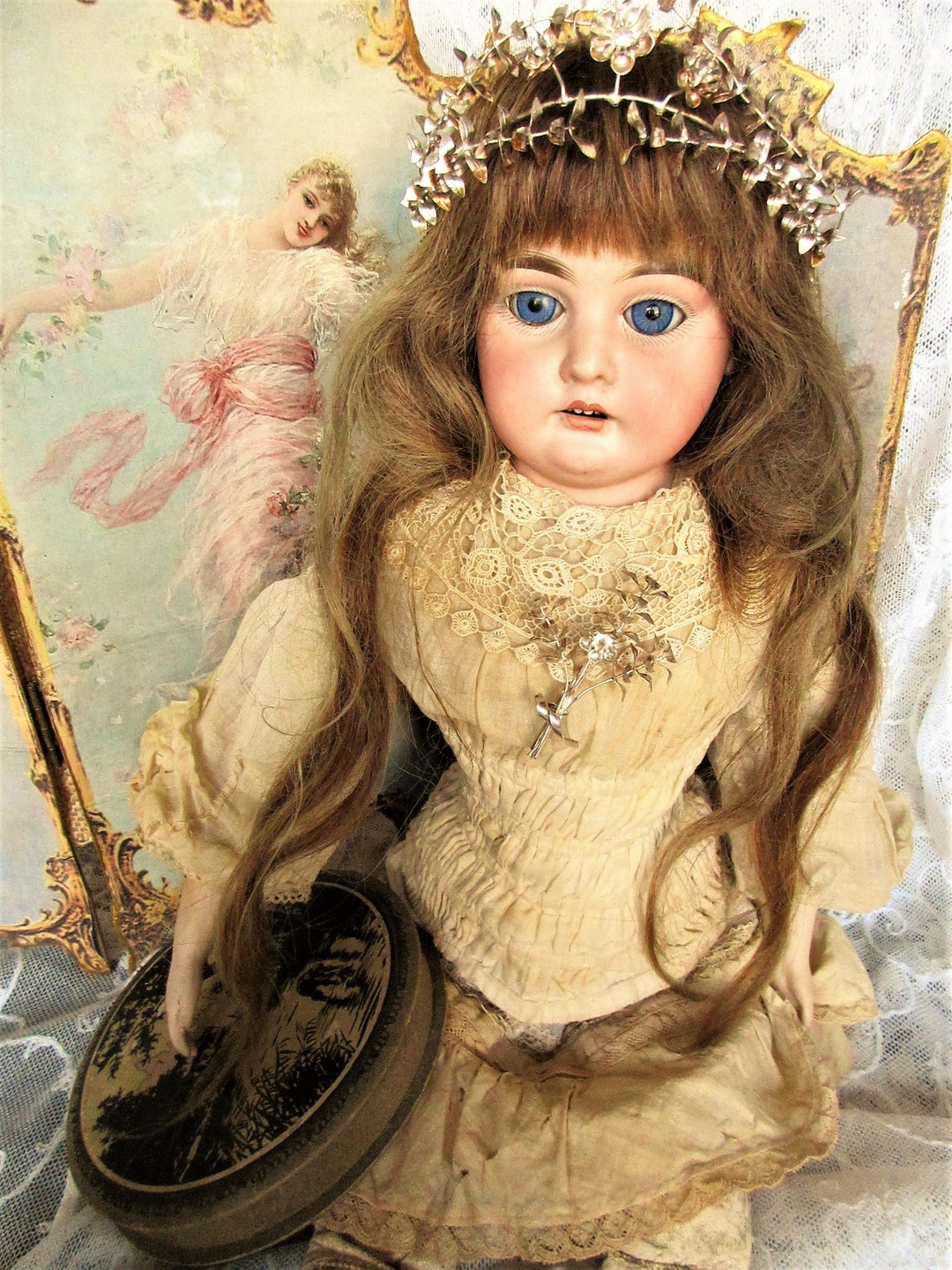 Antique Porcelain Head Doll Antique Doll Set Armand Marseille Etsy