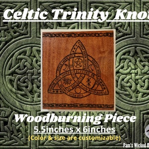 Celtic Trinity Knot Wood Burning Wall Decoration