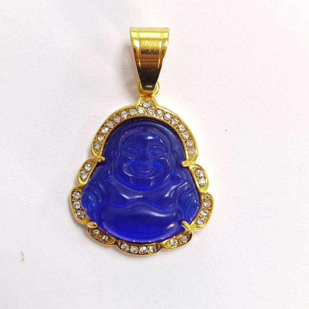 Green Buddha Necklace Jade Buddha Necklace Buddha Charm Etsy