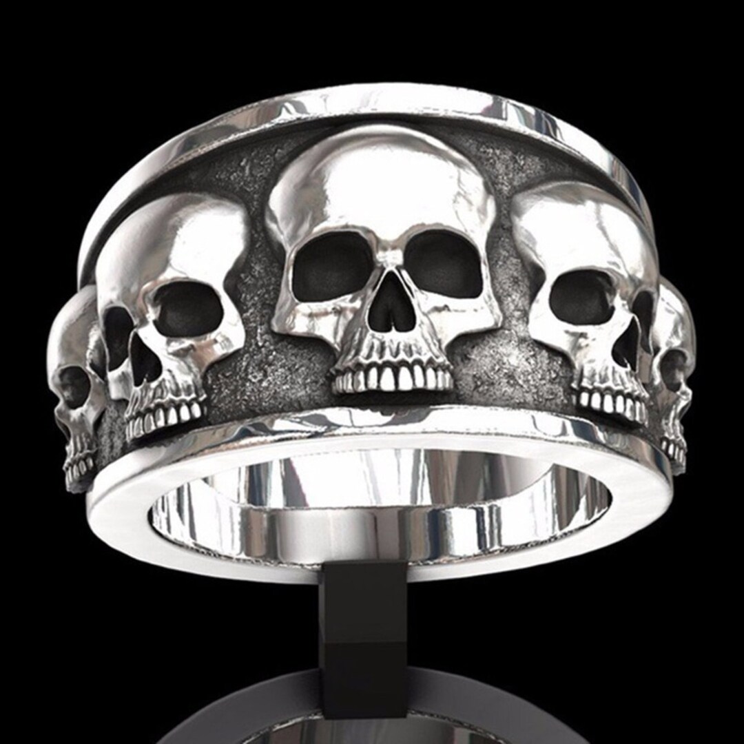 Stainless Steel Skull Ring Punk Style Skull Finger Ring - Etsy